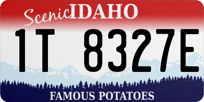 ID license plate 1T8327E
