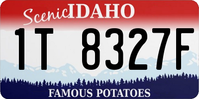 ID license plate 1T8327F