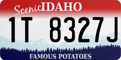 ID license plate 1T8327J
