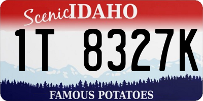 ID license plate 1T8327K