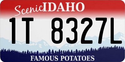 ID license plate 1T8327L