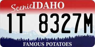 ID license plate 1T8327M