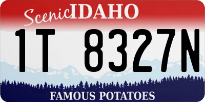 ID license plate 1T8327N