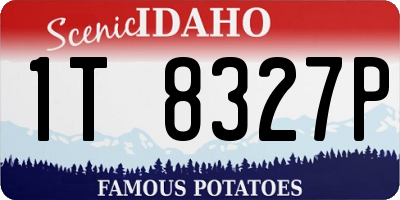 ID license plate 1T8327P