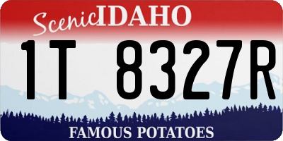ID license plate 1T8327R