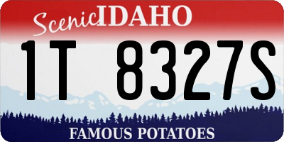 ID license plate 1T8327S