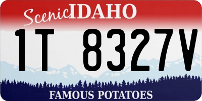 ID license plate 1T8327V
