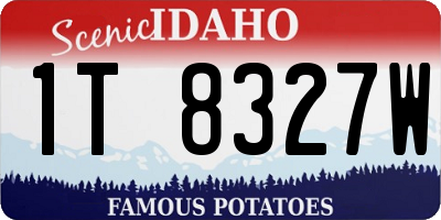 ID license plate 1T8327W