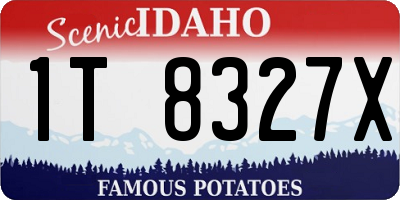 ID license plate 1T8327X