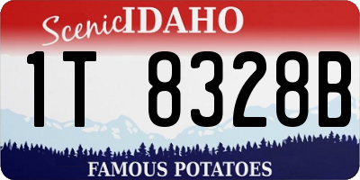 ID license plate 1T8328B