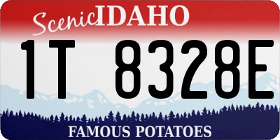 ID license plate 1T8328E