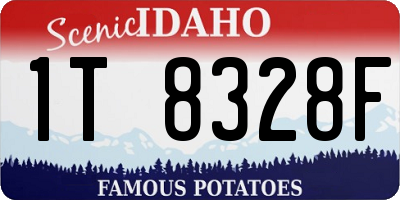 ID license plate 1T8328F