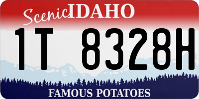 ID license plate 1T8328H