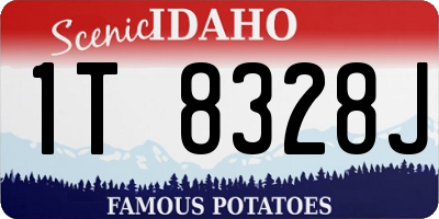 ID license plate 1T8328J
