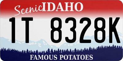 ID license plate 1T8328K
