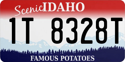 ID license plate 1T8328T