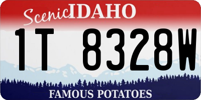 ID license plate 1T8328W