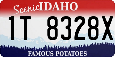 ID license plate 1T8328X