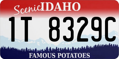 ID license plate 1T8329C