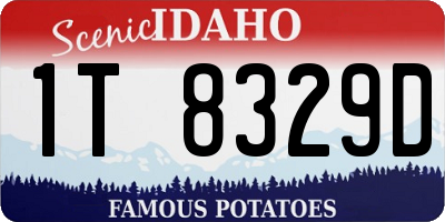 ID license plate 1T8329D