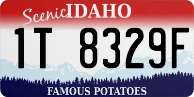 ID license plate 1T8329F