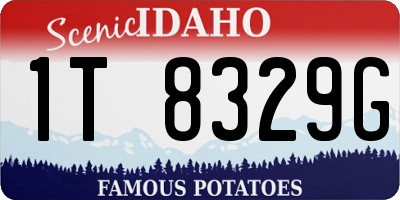 ID license plate 1T8329G