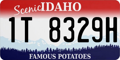 ID license plate 1T8329H