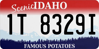 ID license plate 1T8329I