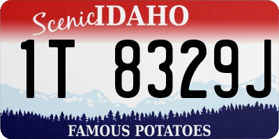 ID license plate 1T8329J