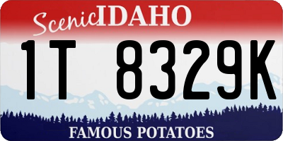 ID license plate 1T8329K
