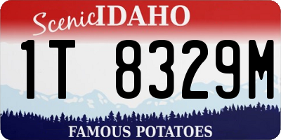 ID license plate 1T8329M