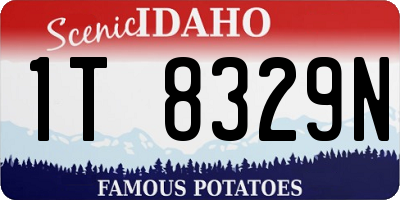 ID license plate 1T8329N
