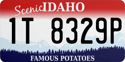 ID license plate 1T8329P