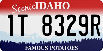 ID license plate 1T8329R
