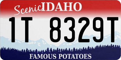 ID license plate 1T8329T