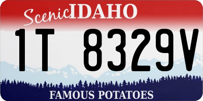 ID license plate 1T8329V