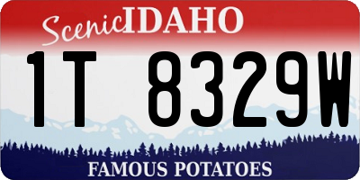ID license plate 1T8329W
