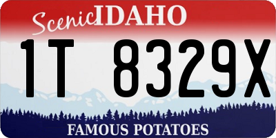 ID license plate 1T8329X