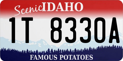 ID license plate 1T8330A