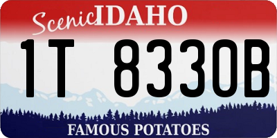 ID license plate 1T8330B