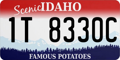 ID license plate 1T8330C