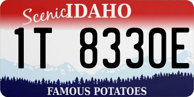 ID license plate 1T8330E