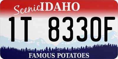 ID license plate 1T8330F