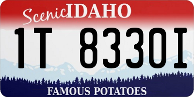 ID license plate 1T8330I
