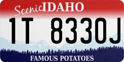 ID license plate 1T8330J