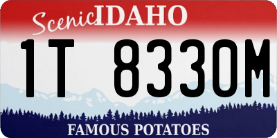 ID license plate 1T8330M