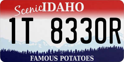 ID license plate 1T8330R