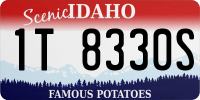 ID license plate 1T8330S