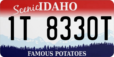 ID license plate 1T8330T