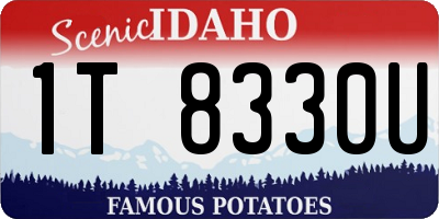 ID license plate 1T8330U